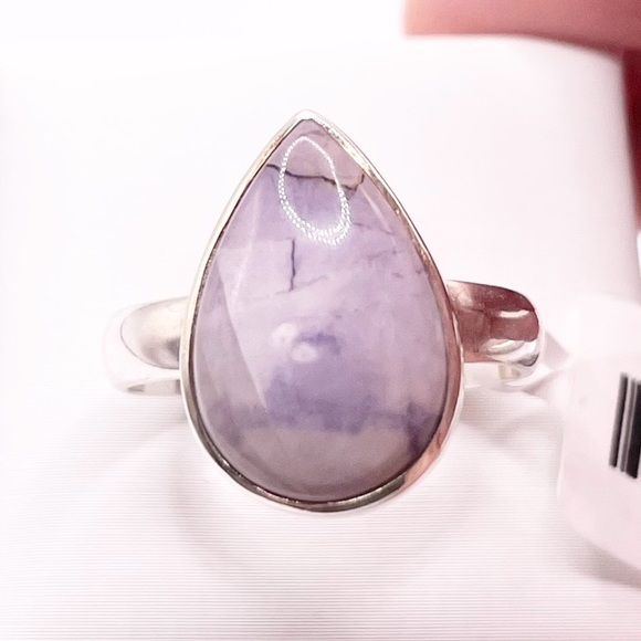 Size 8.5 Tiffany Stone 925 Sterling Silver Ring